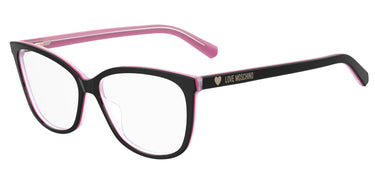 Premium Women Moschino Love Model Eyeglasses: MOL546 - Black Fuchsia- SpecSMART Eye Clinic  (Diagonal View)